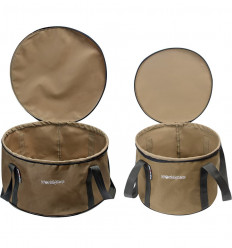 Мягкое ведро для прикормки с крышкой World4Carp SOFT BUCKET Coyote