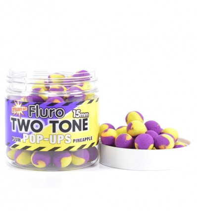 Бойлы плавающие Dynamite Baits Plum & Pineapple Fluro Two Tone Pop-Ups