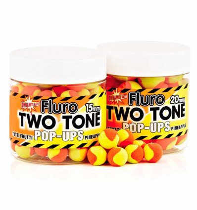 Бойлы плавающие Dynamite Baits Two Tone Fluro Tutti Frutti & Pineapple Pop-Ups