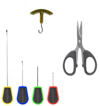 Набор иголок, сверла, затягивателя узлов и ножници Tempo Needle & Scissors Set