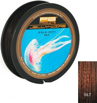 Поводковый материал PB Products JELLY WIRE Silt 25lb 20m