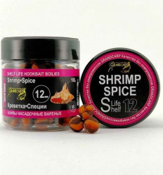 Бойлы КРЕВЕТКА•СПЕЦИИ насадочные вареные Grandcarp серия TACTIC 100 г