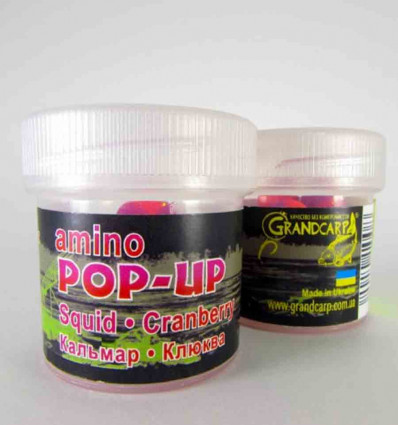 Амино поп ап КАЛЬМАР•КЛЮКВА Grandcarp Ø10 мм 15 шт
