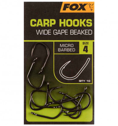 Карповые крючки FOX Wide Gape beaked