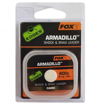 Поводковый материал / шок-лидер Fox EDGES Armadillo Camo 20 м