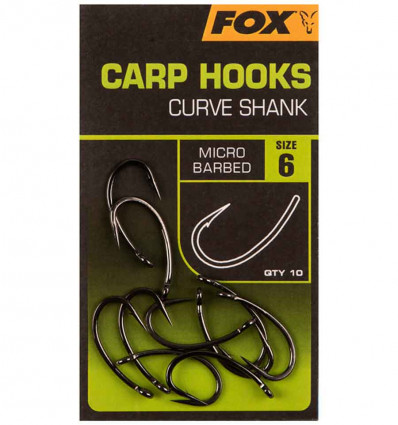 Карповые крючки FOX Curve shank