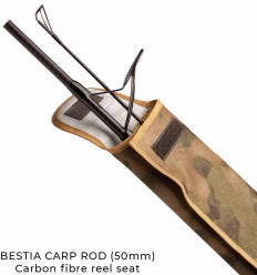 Коропове вудилище Orient BESTIA CARP ROD (50mm), Carbon fibre reel seat 13' 3,5 lb