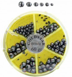 Набор грузил дробинок Gold Star Split Shot Set Mini 60гр 0,1-0,6 гр