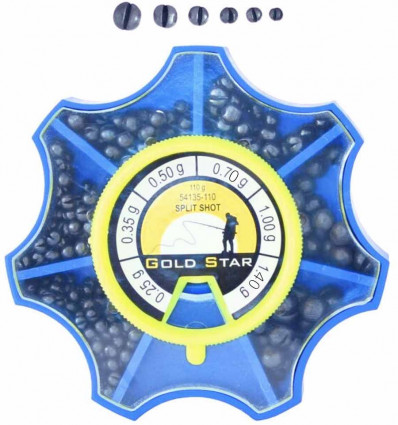 Набор грузил дробинок Gold Star Lead Set 110 гр 0,25-1,4 гр