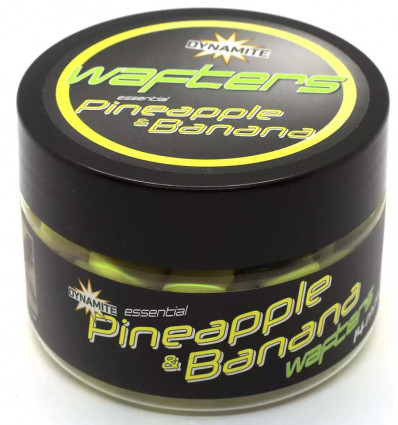 Бойлы нейтральной плавучести Dynamite Baits Fluro Wafters Pineapple & Banana, 14 мм