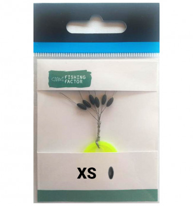 Стопор силиконовый Fishing Factor чёрный, 6шт.