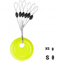 Стопор силиконовый Fishing Factor чёрный, 6шт.