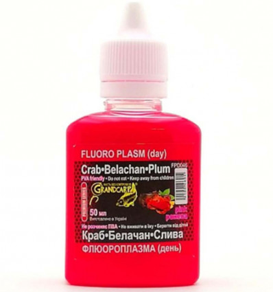 Активний діп флюороплазма Grandcarp КРАБ БІЛАЧАН СЛИВА (день) серія PREMIUM 50 мл.