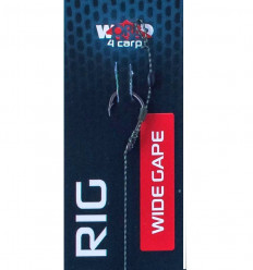 Готовый поводок W4C с волосом CLASSIC hair rig, крючок WIDE GAPE