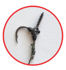 Готовий повідець з гвинтом W4C POP UP SCREW RIG, гачок WIDE GAPE