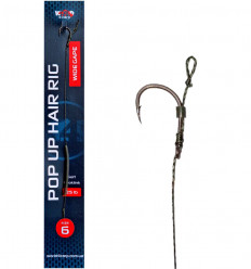 Готовий повідець W4C з волоссям POP UP hair rig, гачок WIDE GAPE