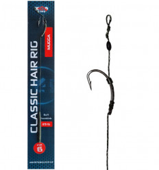 Готовий повідець W4C з волоссям CLASSIC hair rig, гачок WIDE GAPE