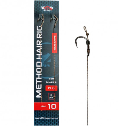 Готовий повідець W4C з волоссям METHOD hair rig, гачок WIDE GAPE