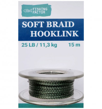 Мягкий поводочный материал без оплетки Camo Green 25 Lb, 15 m