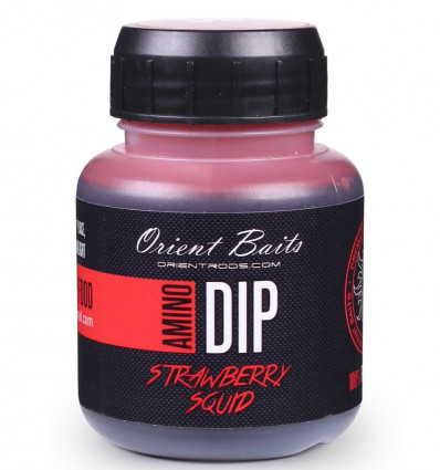 Амино дип Orient Baits amino dip STRAWBERRY SQUID, 100 мл