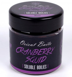 Бойлы растворимые насадочные Orient Baits soluble boilies CRANBERRY SQUID, 100 г