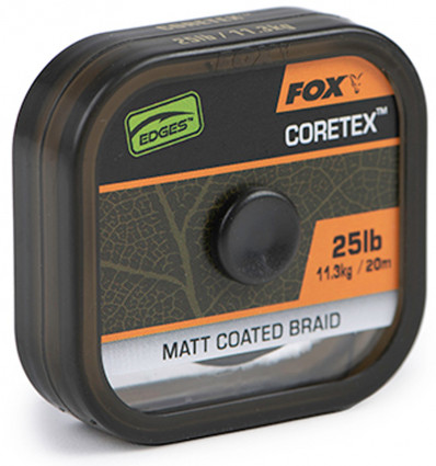 М'який тонучий повідковий матеріал в полужорсткій оболонці Fox Edges Camotex Matt Coated braid 20 m