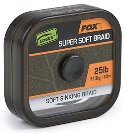 М'який тонучий повідковий матеріал без оболонки Fox Edges Camotex Soft Sinking braid 20 m