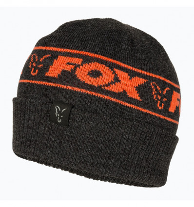 Шапка фирменная Fox Collection Beanie Hat Black & Orange