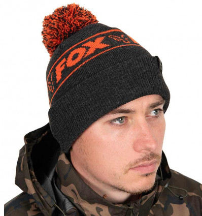 Фірмова шапка Fox Collection Bobbles Black & Orange