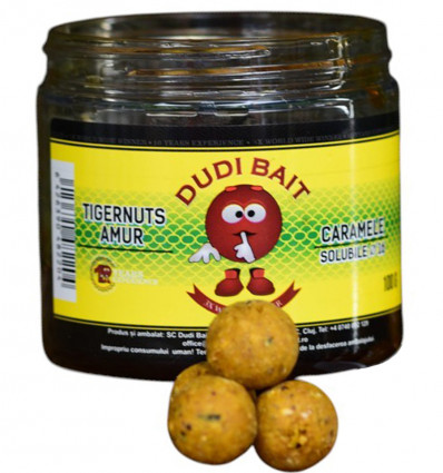Бойли Dudi Bait Caramele насадочні розчинні в дипі Тигровий горіх-Амур 100 г