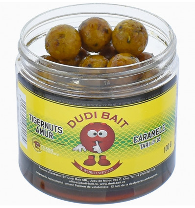 Бойли Dudi Bait Caramele насадочні варені в дипі Тигровий горіх-Амур 100 г