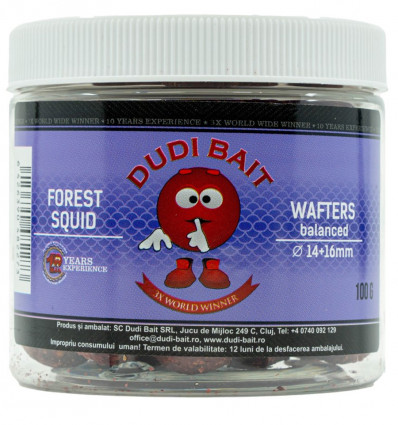Бойли Dudi Bait Wafters нейтральної плавучості Кальмар-Лісові ягоди 100 г