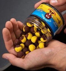 Бойлы Dudi Bait Halfness Balance сбалансированные насадочные двухцветные Mister Red Super Hot-Ананас 100 г