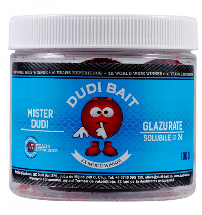Бойлы Dudi Bait Glazurate насадочные растворимые в глазуре Mister Dudi 100 г