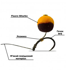 Премиум-насадка Bounty FLUORO BITURBO HALIBUT / TIGER NUT