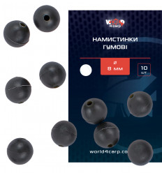 Намистинки гумові Ø 8 мм, 10 шт