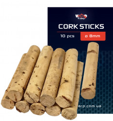 Корковые палочки для рыбалки W4C CORK STICKS Ø 8 мм, 10шт
