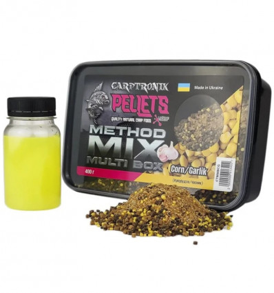 Метод мікс Carptronik Method Mix Multi Box - Corn/Garlik (кукурудза/часник) 400г