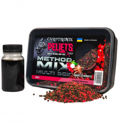 Метод микс Carptronik Method Mix Multi Box - Squid/Cranberry (Кальмар/Клюква) 400г