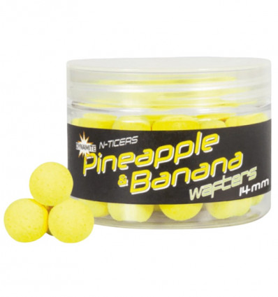 Бойлы нейтральной плавучести Dynamite Baits Fluro Wafters Pineapple & Banana, 14 мм