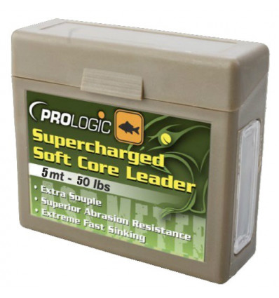 Ледкор Prologic Supercharged Soft Core Leader 5m 50lbs Camo Silt